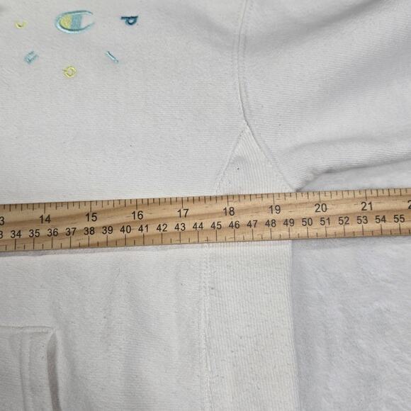 Champion Vintage Reverse Weave Ladies Medium M White Hoodie Pullover Women - Picture 4 of 7